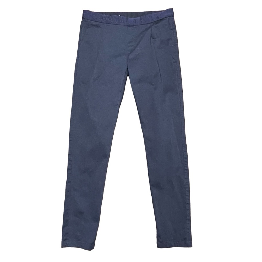 Kendall + Kylie Navy Blue Slim Fit Women's Pants size Large Pull On Ankle 28"